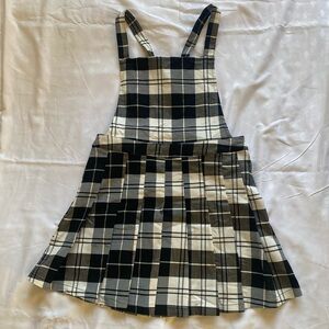 Checkered Overall Dress